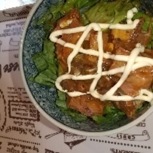 1分で出来上がり♪楽旨サバ缶丼☆節約・簡単☆夜食に